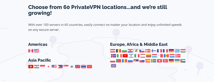 Private VPN review server locaties